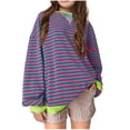 thumbnail image 1 of Sudadera de cuello redondo para niñas hoksml, suéter cálido de gran tamaño para niños, suéter de manga larga para niños en liquidación (tallas EE. UU.: 4-16), 1 of 3