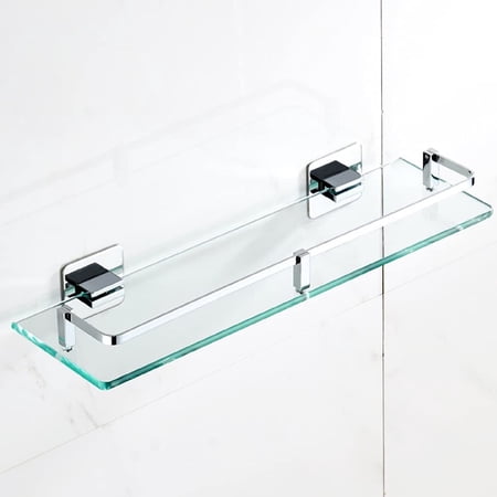 Bathroom Tempered Glass Shelf, Hanging Organizer Rectangular with ...