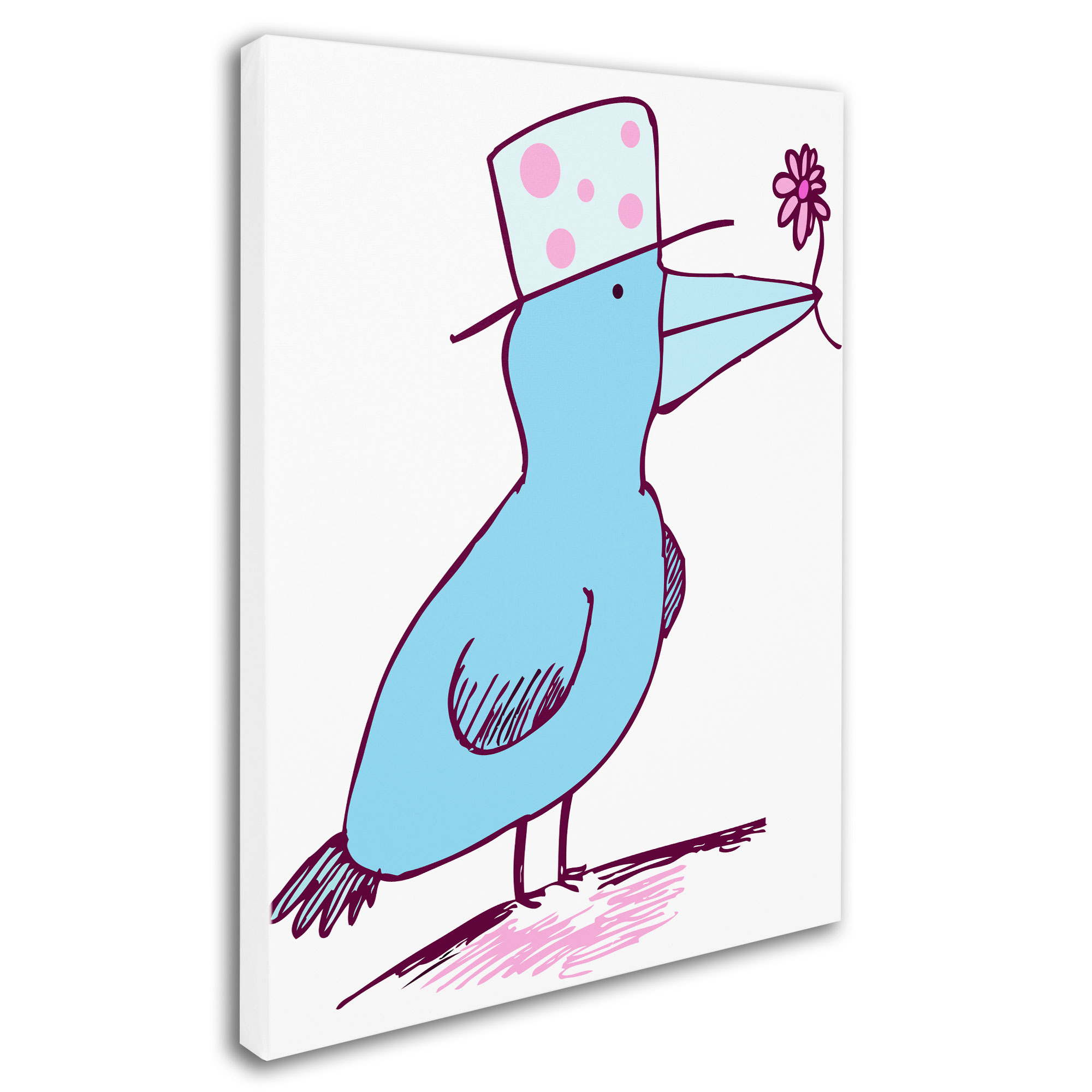 Trademark Fine Art "Flower Bird" Canvas Art by Carla Martell