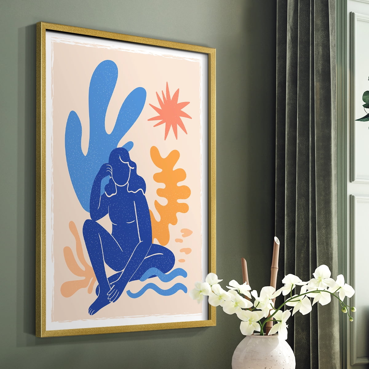 Matisse CCCLXIII in Gold Solid Wood 8 x 10 Framed Print