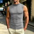 thumbnail image 2 of Lopecy-Sta Tank Tops for Men Mock Neck Slim Fit Sleeveless Solid Basic Stretch Casual Muscle Undershirts, 2 of 7