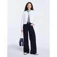 thumbnail image 3 of Free Assembly Women's High Rise Relaxed Wide Leg Jeans with Front Crease, Sizes 0-20, 3 of 6