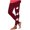 Red, variant on LEAVINGSUO Women's Halloween Capri Leggings Fashion Printed High Waist Solid Color Bottom Pants Bottom Pants for Workout or Casual Wear Black S