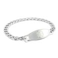 thumbnail image 1 of MedicEngraved Bracelet à Maillons Gourmette 7 mm en Acier Inoxydable 316L Chirurgical avec Étiquette Médicale Embossée - Gravure Médicale Incluse, 1 of 7