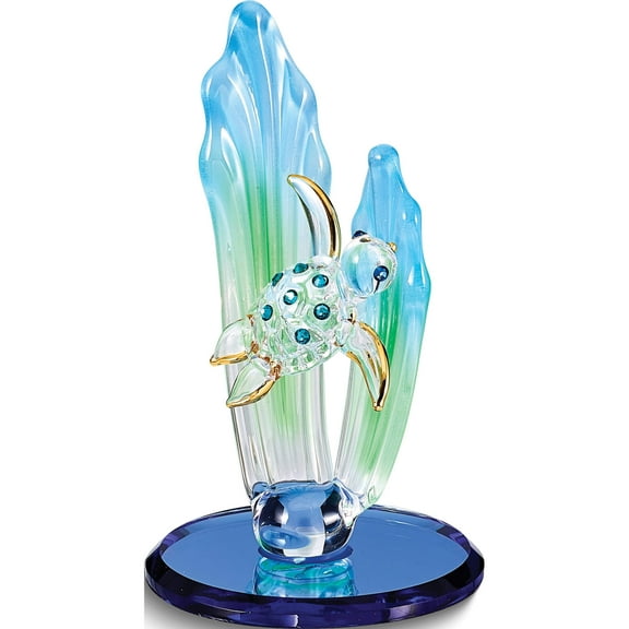 Fashion Sea Turtle Glass Figurine (1.5 X 1.5) Made In China gp1145