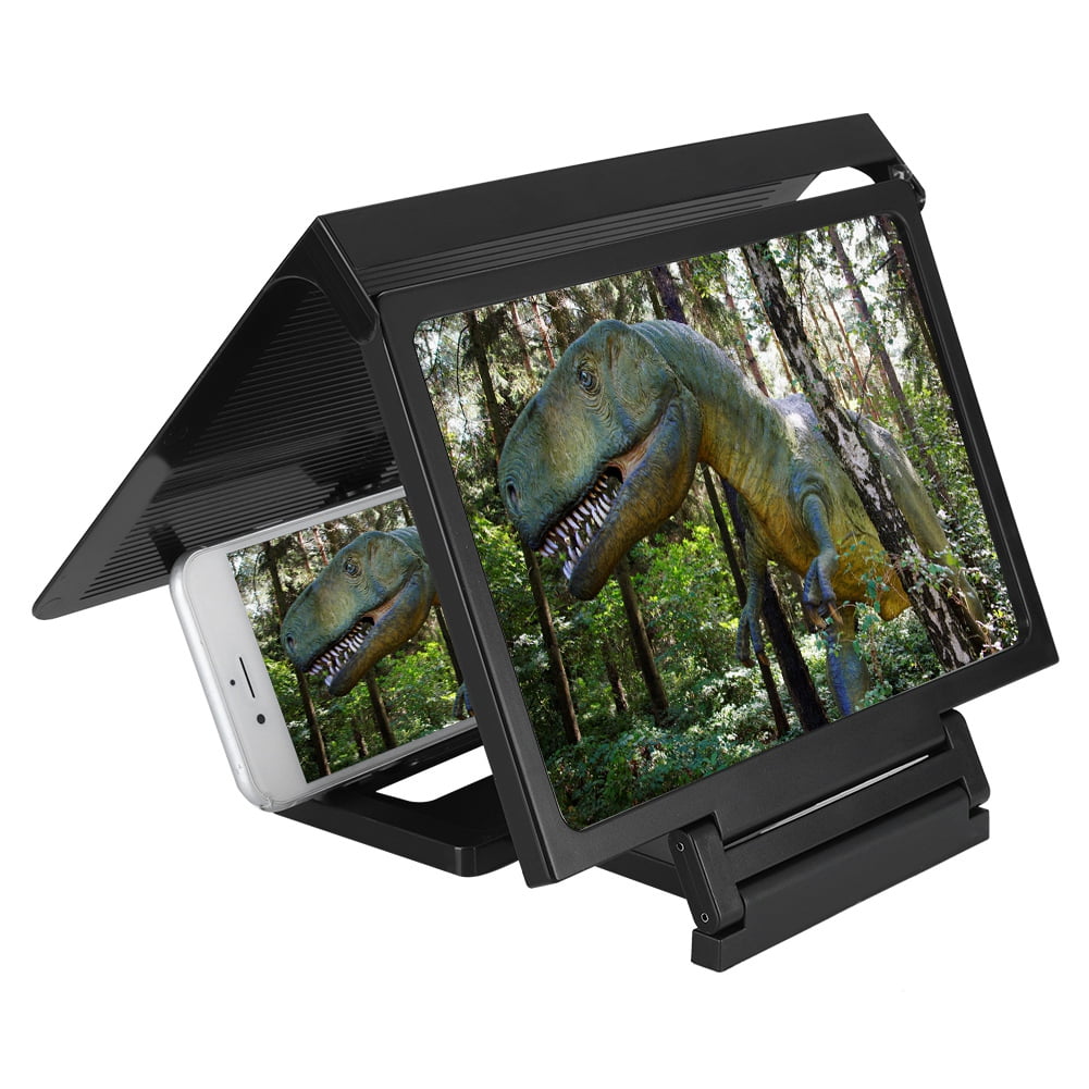 EOTVIA Mobile Phone Screen Magnifier 3D Video HD Magnifier Bracket Enlarge Screen Black, Video Magnifier Bracket, Phone Video Magnifier