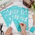 thumbnail image 3 of 8pcs Self-Adhesive Silk Screen Printing Stencil Animal Theme Silk Screen Stencil Dog Cat Stencils Paw Print Reusable Mesh Transfer with 1pc Scraper for Painting on Wood DIY T-Shirt Fabric, 3 of 6