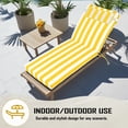 thumbnail image 6 of Chaise Lounge Cushions for Outdoor Furniture, Waterproof 72 x 21Inch Patio Lounge Cushion with Ties, 3 inch Thicks Patio Lounge Chair Cushion Replacement（yellow white,2pcs), 6 of 6