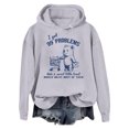 thumbnail image 1 of Wyzesi Chandails en Molleton d'Automne pour Femmes Mode Graphique Sweat à Capuche Imprimé Lettre Décontracté Coupe Ample, 1 of 3