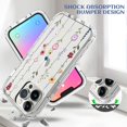 thumbnail image 2 of Compatible avec iPhone 13 Pro Max Étui (6.7 Pouces) Motif Fleur Clair Couverture Complète PC Dur + Silicone TPU 2 en 1 Étui Résistant aux Rayures pour Femmes Filles - Fleurs Sauvages, 2 of 7