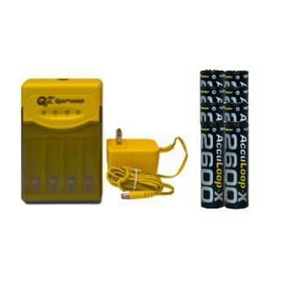 Quest Q2 Smart Charger   8 AA NiMH AccuPower AccuLoop-X Batteries (2600 mAh)