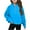Blue, variant on Admvng Girls Sweatshirt Half Zip Crewneck Sweatshirt Long Sleeve Pullover Crop Kids Fleece Sweatshirts, Size 120-160