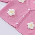 thumbnail image 5 of DJDLJWCJ 2 Piece Girls Casual Outfit Sets Cute Print Long Sleeve Cardigan Elastic Waist Wide Leg Pants Set Pink Size 7, 5 of 9