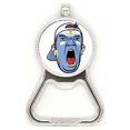 thumbnail image 1 of Argentina maquillaje facial gritando Cap Acero inoxidable Metal cerveza tapa sacacorchos, 1 of 3