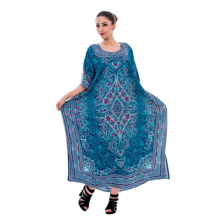 Oussum Blue Kaftan Dresses for Women Plus Size Caftan 