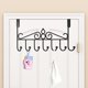 thumbnail image 1 of Over-the-Door Hanger, Door Hook Rack, No-Drill Clothes Storage, Iron Wall Mount Hooks for Bedroom or Entryway, 1-Pack, 1 of 6