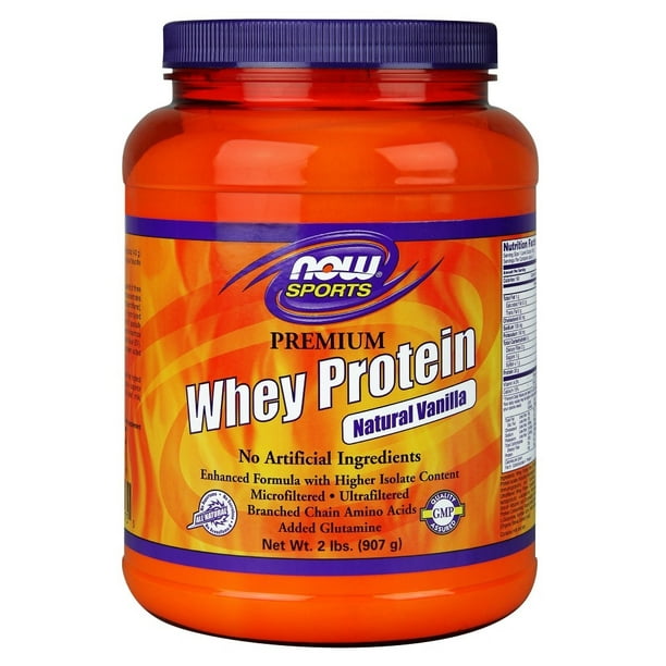 NOW Foods Sports Premium Whey Protein Natural Vanilla 2 Pound Walmart