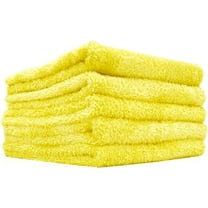The Rag Company - Eagle Edgeless 350 - Microfiber Towels For Cars - 350gsm, 16in x 16in, Yellow (5 Pack)