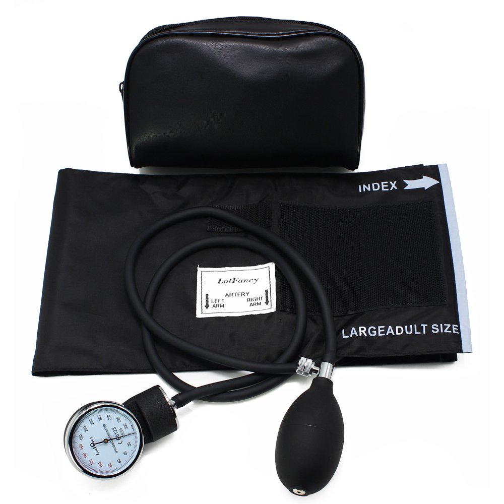 Manual Aneroid Sphygmomanometer (Blood Pressure Gauge) with Zipper Case, FDA Approved (Adult