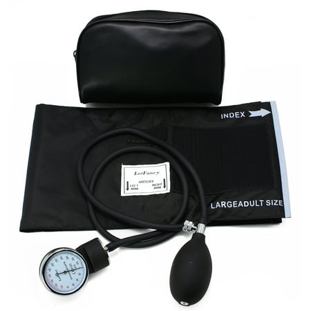 Manual Aneroid Sphygmomanometer (Blood Pressure Gauge) with Zipper Case, FDA Approved (Adult Cuff L 13.1-20