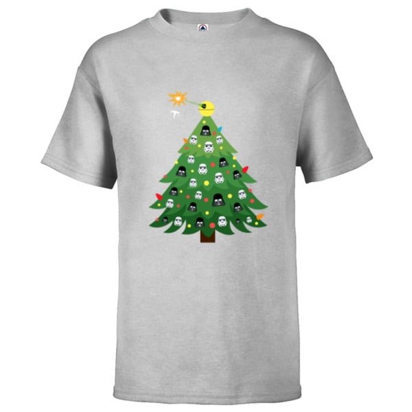Star Wars Imperial Christmas Tree Holiday - Short Sleeve T-Shirt for Kids  -Customized-Red