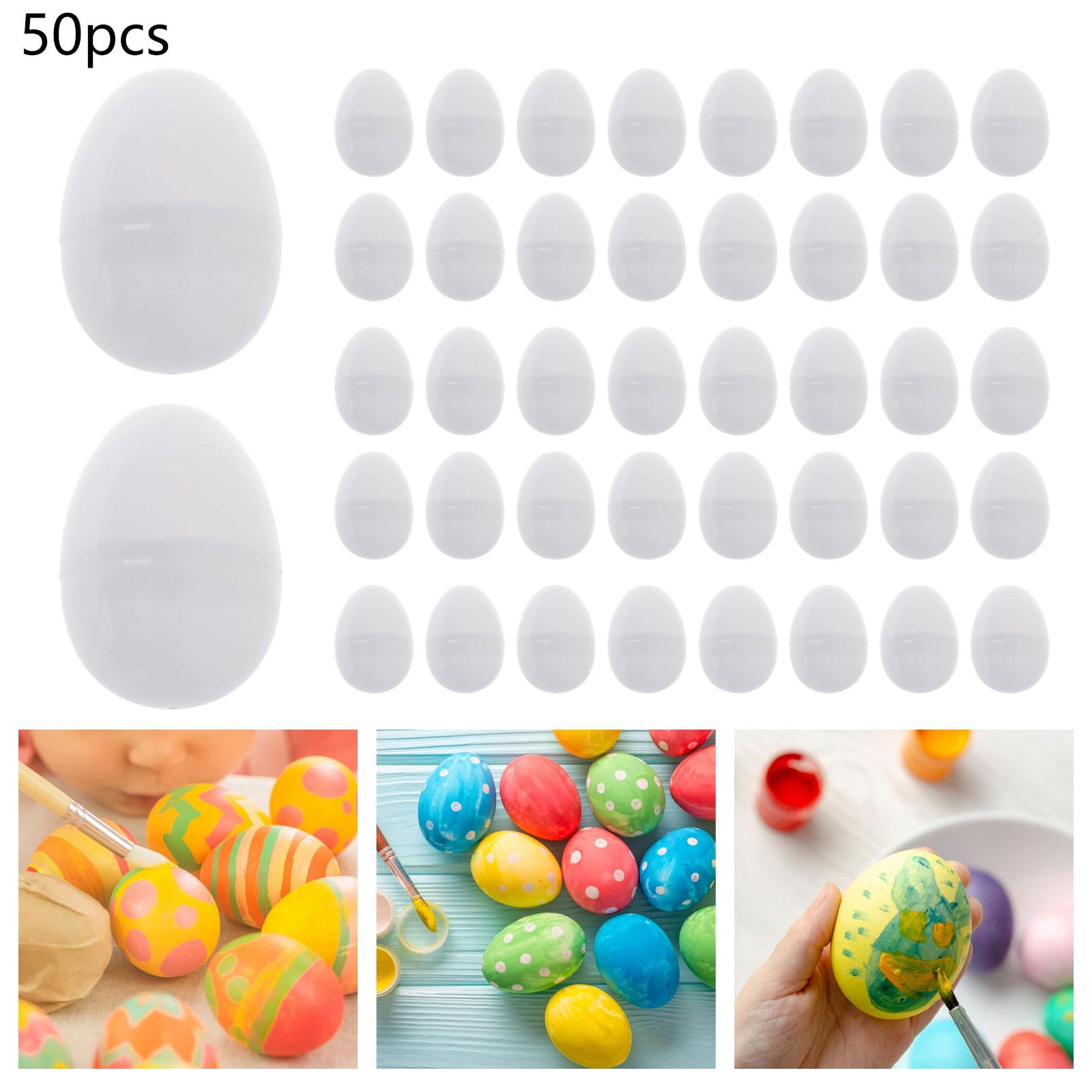 Abbraccia DIY Painting Eggs Fillable Easter Eggs Detachable Creative White Easter Eggs Easter Decorations for Holidays Dorm 50pcs