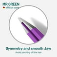 thumbnail image 4 of MR.GREEN Eyebrows Tweezers Colorful Beauty Fine Hairs Puller Makeup Tools Stainless Steel Slanted Eye Brow Clips Removal (Purple), 4 of 7