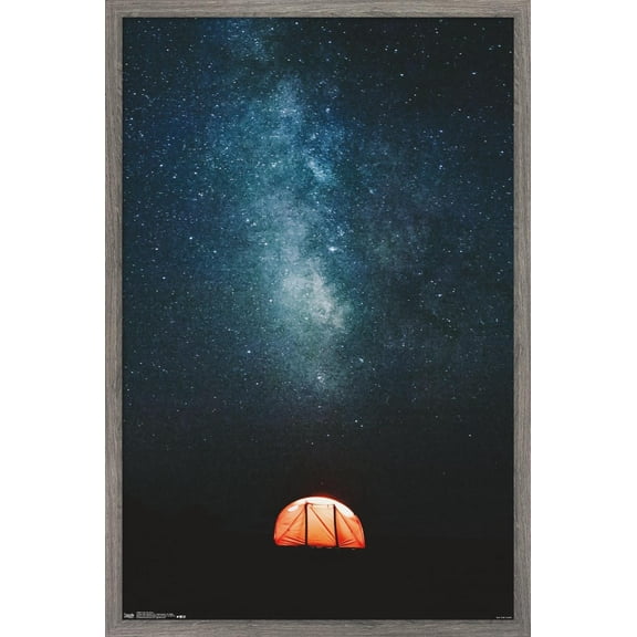 Under The Stars Wall Poster, 14.725" x 22.375", Framed