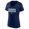 thumbnail image 2 of Women's Navy New York Yankees Yanks Universe V-Neck T-Shirt, 2 of 3