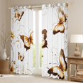 thumbnail image 2 of Manfei Flying Butterflies Boy Girl Curtains Pack of 2 (42x84 Each),Exotic Style Curtains Blackout,Dreamy Princess Bedroom Curtains,Super Cozy Room Decor, 2 of 6