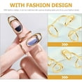 thumbnail image 3 of OULII Finger Nail Rings Set Hand Rings Adjustable Metal Nail Jewelry Diy Manicure Jewelry, 3 of 8