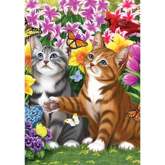 Briarwood Lane Garden Flag 12x18 For Outdoor Garden Kittens Spring For Spring Garden Flag Flags For Outside