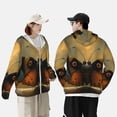thumbnail image 4 of Gukieu Majestic Butterfly Sunset Print Sun Protection Hoodies for Men and Women, Zippered Long-sleeved Quick-drying UV Protection Shirts, Suitable for Sports, Swimming, Fishing-, 4 of 7