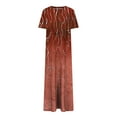 thumbnail image 6 of YuXingFu Summer Dresses for Women 2026 Petite Mid-Length Crew Neck Plus Size Womens Dress Short Sleeve Floral Casual Summer Red M, 6 of 7