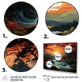 thumbnail image 3 of Designart "Mountain River Coastal sunset Majestic art painting I" Landscapes Floater Framed Wall Decor, 3 of 7
