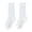 White, variant on NORO ARK Girls Mid-Calf Socks Cotton Blend Princess Socks Ruffled Trim Spring and Summer School Socks Uniform Student Socks Light Blue Size 1-3 Years