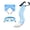 Blue White, variant on Plush Cat Ears and Tail Costume,Wolf Fox Ears Long Tail and Leather Neck Chocker Set for Halloween,Fox Wolf Ears Headband Animal Cosplay Party Costume