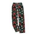 thumbnail image 5 of ClodeEU Women's Christmas Print Flannel Pants With Pockets ,Elastic Waist Pant With Drawstring ,Fashion Loose Pant Multicolor 08,Womens Plus XXL, 5 of 7