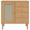 thumbnail image 3 of vidaXL Sideboard Senja Rattan Look Brown 80x40x80 cm Solid Wood Pine 0 Shelves, 3 of 5