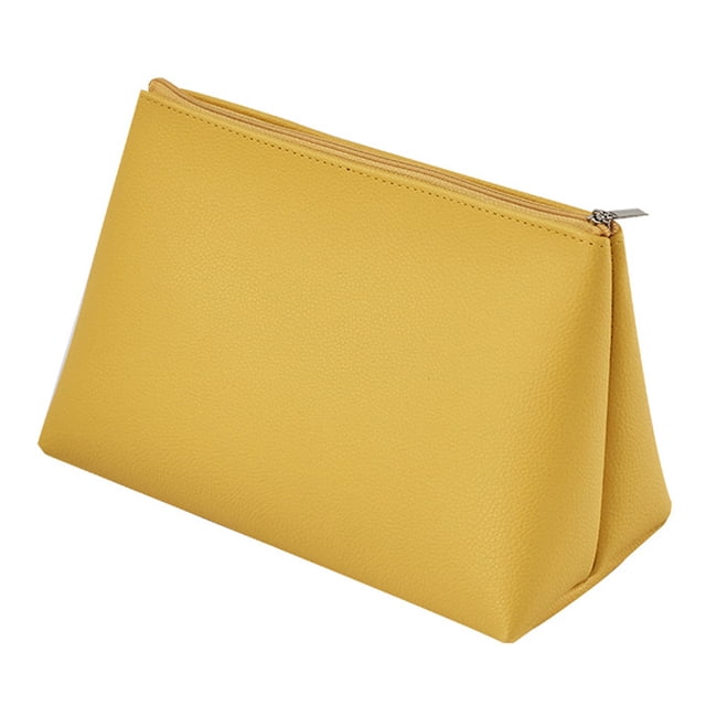 Bolsa de cosméticos para mujer, bolsa de maquillaje organizador bolsa de maquillaje para bolso resistente al agua regalo para niñas, 23*16*11 cm amarillo