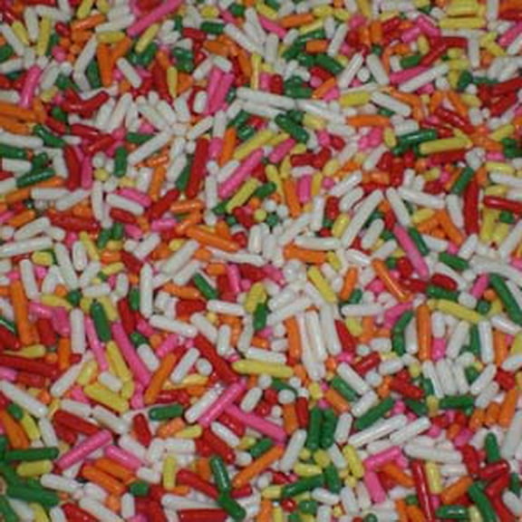 (Price/Case)Rainbow Sprinkles 8 Color 4/6#