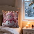thumbnail image 4 of Luoshdecor Christmas Pillow Cover 18x18 in, Christmas Gift, Pink White Throw Pillow Covers,Christmas Decorations for Home Sofa, Bed, 4 of 6