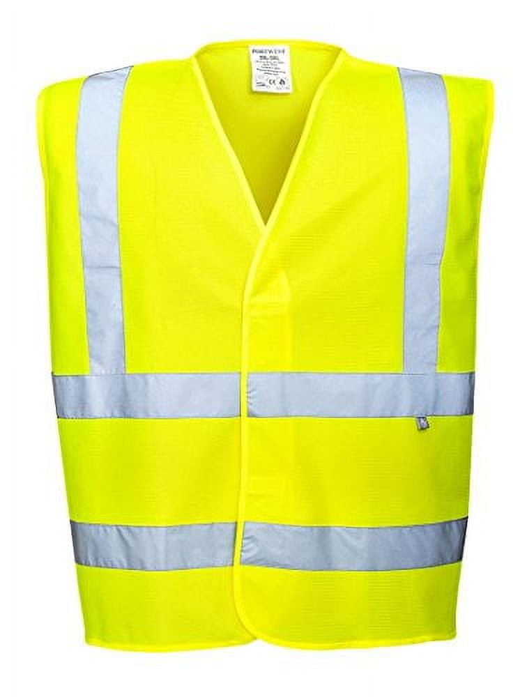 Portwest FR75 Mens Lightweight Flame Resistant Hi-Vis Safety Vest Yellow, L/XL