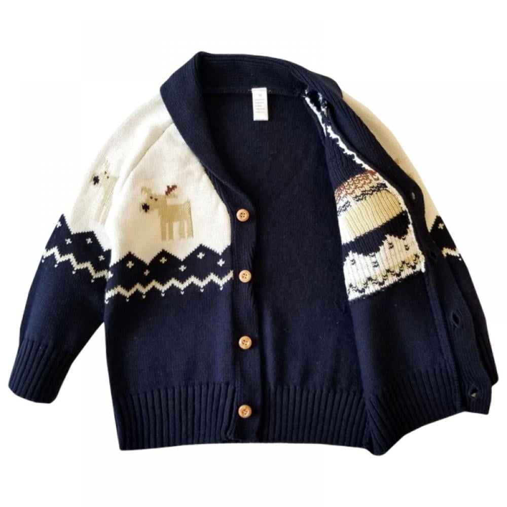 Remimi Kids Christmas Sweater for Toddler Boys Girls Holiday Pullover Top Cardigan 