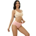 thumbnail image 4 of DINGLU Seamless Underwear for Women No Show Comfort High Waisted Panties 5 Pack, Size 7, 4 of 6