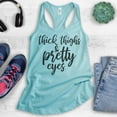 thumbnail image 2 of Thick Thighs And Pretty Eyes Tank Top, Ladies Racerback Tank Top, Body Positive Tank, Body Positivity Tank, Cancun, Small, 2 of 3