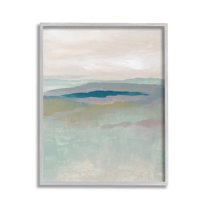 Stupell Industries Muted Abstract Beach Landscape Abstract Painting Gray Framed Art Print Wall Art, 24 x 30