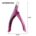 thumbnail image 2 of Cortaúñas, cortaúñas postizas para uñas acrílicas, cortador de uñas postizas, recortador de puntas de uñas para herramientas de manicura de uñas artificiales, fucsia, 2 of 7