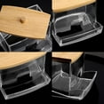 thumbnail image 3 of Dispensador de hisopos de algodón, recipiente para baño, frasco de boticario con tapa de madera, 1 unidad, 3 of 5