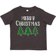 thumbnail image 3 of Inktastic Merry Christmas Green Plaid Christmas Trees Boys or Girls Toddler T-Shirt, 3 of 5